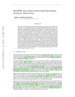 DeepFIB: Self-Imputation for Time Series Anomaly Detection