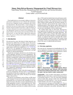 Sinan: Data Driven Resource Management for Cloud Microservices