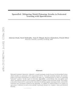 SparseFed: Mitigating Model Poisoning Attacks in Federated Learning with
  Sparsification