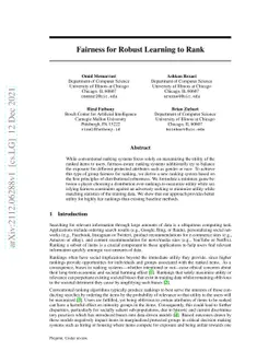 Fairness for Robust Learning to Rank