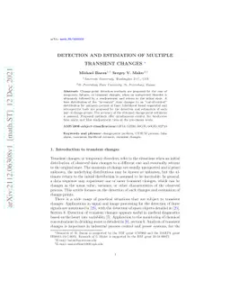 Detection and Estimation of Multiple Transient Changes