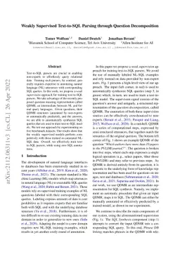 Weakly Supervised Text-to-SQL Parsing through Question Decomposition