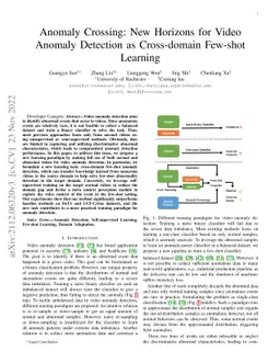 Anomaly Crossing: New Horizons for Video Anomaly Detection as
  Cross-domain Few-shot Learning