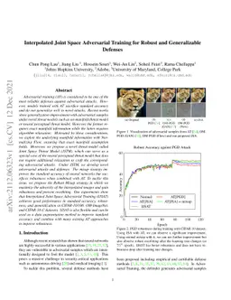Interpolated Joint Space Adversarial Training for Robust and
  Generalizable Defenses