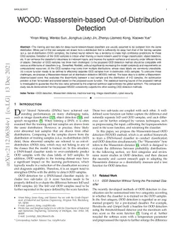 WOOD: Wasserstein-based Out-of-Distribution Detection