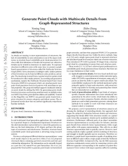 Generate Point Clouds with Multiscale Details from Graph-Represented
  Structures
