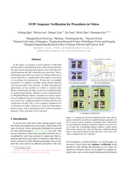 SVIP: Sequence VerIfication for Procedures in Videos