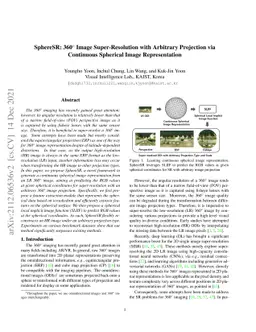 SphereSR: 360° Image Super-Resolution with Arbitrary Projection via
  Continuous Spherical Image Representation