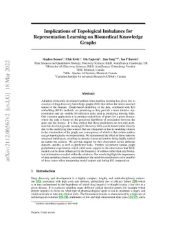 Implications of Topological Imbalance for Representation Learning on
  Biomedical Knowledge Graphs