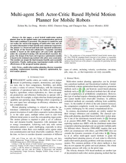 Multi-agent Soft Actor-Critic Based Hybrid Motion Planner for Mobile
  Robots