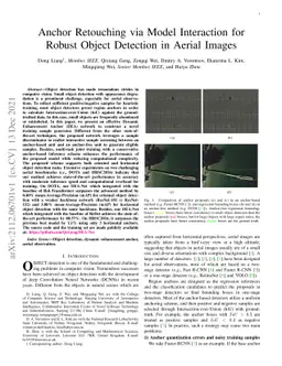 Anchor Retouching via Model Interaction for Robust Object Detection in
  Aerial Images