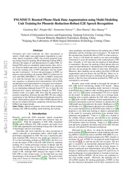 PM-MMUT: Boosted Phone-Mask Data Augmentation using Multi-Modeling Unit
  Training for Phonetic-Reduction-Robust E2E Speech Recognition