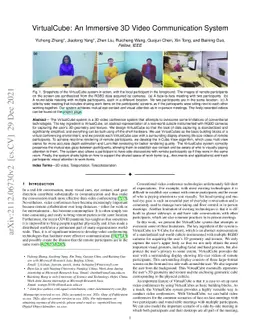 VirtualCube: An Immersive 3D Video Communication System