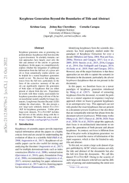 Keyphrase Generation Beyond the Boundaries of Title and Abstract