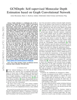 GCNDepth: Self-supervised Monocular Depth Estimation based on Graph
  Convolutional Network