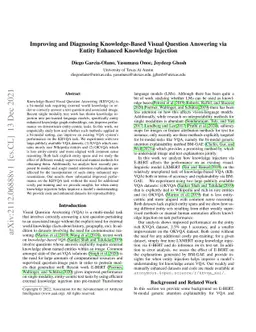 Improving and Diagnosing Knowledge-Based Visual Question Answering via
  Entity Enhanced Knowledge Injection