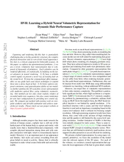 HVH: Learning a Hybrid Neural Volumetric Representation for Dynamic Hair
  Performance Capture