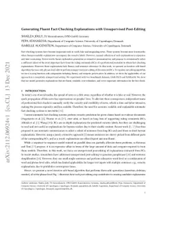 Generating Fluent Fact Checking Explanations with Unsupervised
  Post-Editing