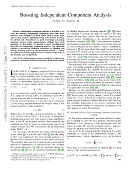 Boosting Independent Component Analysis