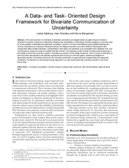 A Data- and Task- Oriented Design Framework for Bivariate Communication
  of Uncertainty
