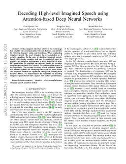 Decoding High-level Imagined Speech using Attention-based Deep Neural
  Networks