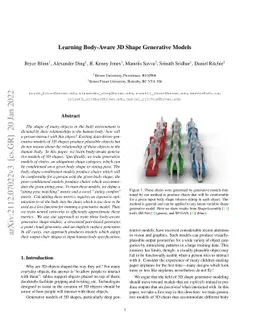 Learning Body-Aware 3D Shape Generative Models