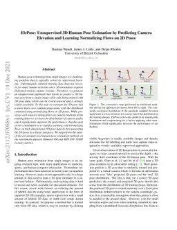 ElePose: Unsupervised 3D Human Pose Estimation by Predicting Camera
  Elevation and Learning Normalizing Flows on 2D Poses
