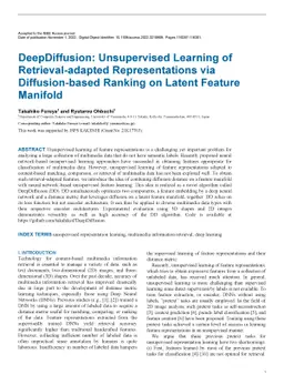 DeepDiffusion: Unsupervised Learning of Retrieval-adapted
  Representations via Diffusion-based Ranking on Latent Feature Manifold