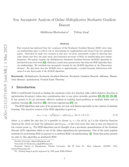 Non-Asymptotic Analysis of Online Multiplicative Stochastic Gradient
  Descent