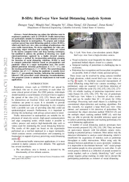 Birds Eye View Social Distancing Analysis System