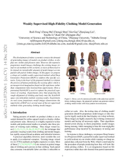 Weakly Supervised High-Fidelity Clothing Model Generation