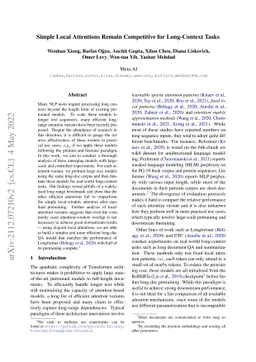 Simple Local Attentions Remain Competitive for Long-Context Tasks