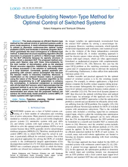 Structure-Exploiting Newton-Type Method for Optimal Control of Switched
  Systems