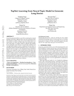 TopNet: Learning from Neural Topic Model to Generate Long Stories