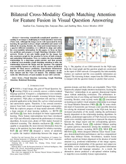 Bilateral Cross-Modality Graph Matching Attention for Feature Fusion in
  Visual Question Answering