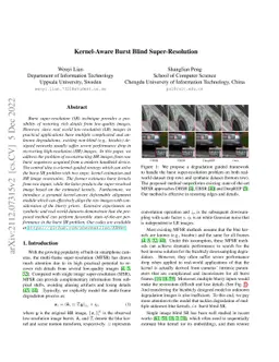 Kernel-aware Burst Blind Super-Resolution