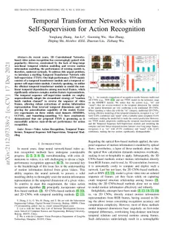 Temporal Transformer Networks with Self-Supervision for Action
  Recognition