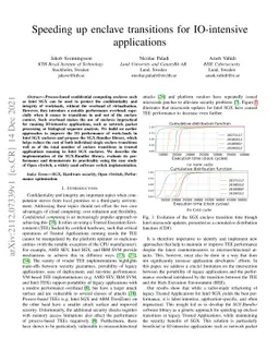 Speeding up enclave transitions for IO-intensive applications