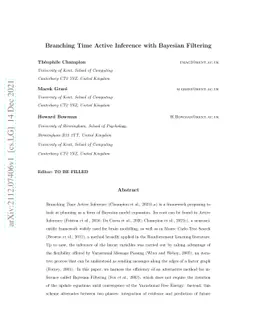 Branching Time Active Inference with Bayesian Filtering