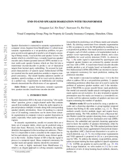 End-to-end speaker diarization with transformer