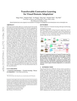Transferrable Contrastive Learning for Visual Domain Adaptation