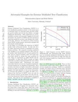 Adversarial Examples for Extreme Multilabel Text Classification