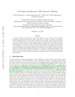 On Improving Resource Allocations by Sharing