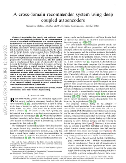 A cross-domain recommender system using deep coupled autoencoders