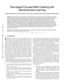 Tree-based Focused Web Crawling with Reinforcement Learning