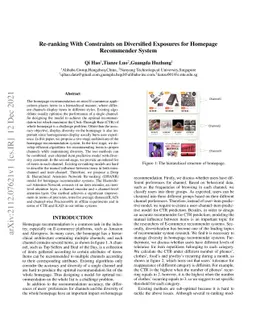 Re-ranking With Constraints on Diversified Exposures for Homepage
  Recommender System