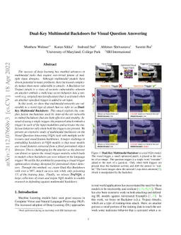Dual-Key Multimodal Backdoors for Visual Question Answering