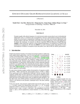Efficient Dynamic Graph Representation Learning at Scale