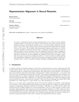 Representation Alignment in Neural Networks