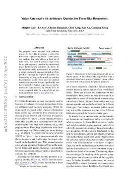 Value Retrieval with Arbitrary Queries for Form-like Documents